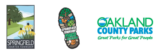 Logos of Springfield Township and Parks and Recreation and Oakland County Parks and Recreation